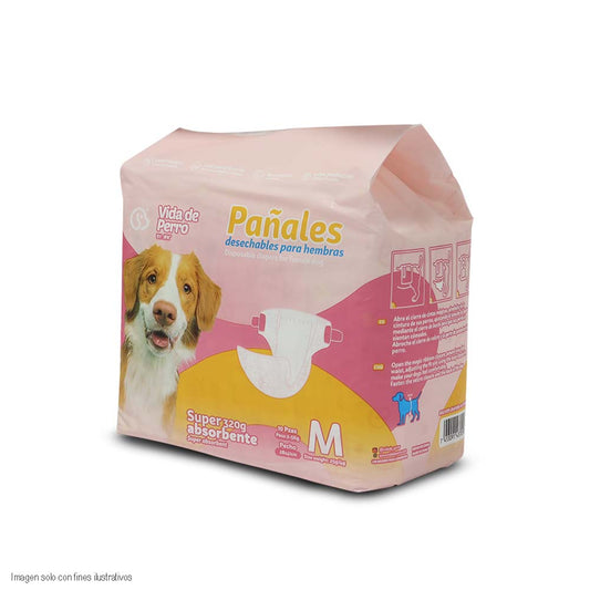 Pañales desechables medianos para hembras VDP-DIAPERS-M-FEMALE 10pz