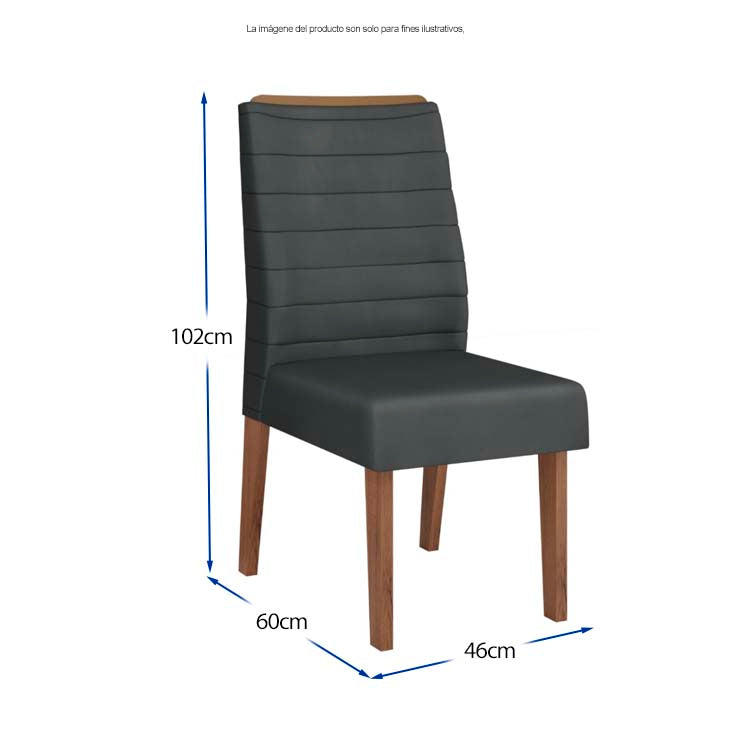 Silla de comedor Ondina Freijo /veludo lunar 20632.8222