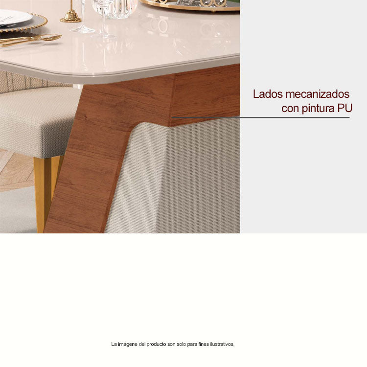Mesa de comedor Dala 950 Freijo/Off White 24592.222