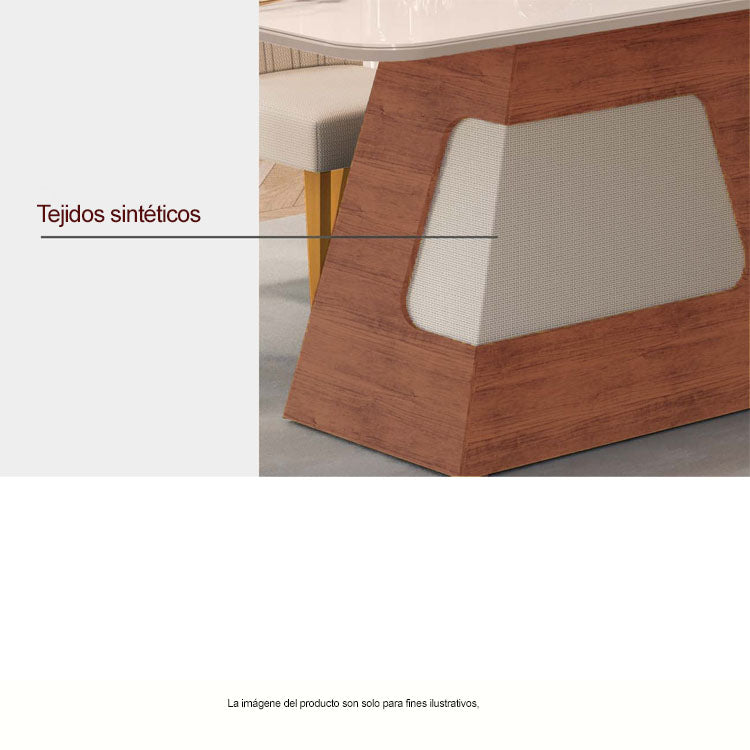Mesa de comedor Dala 950 Freijo/Off White 24592.222