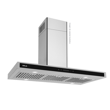 Extractor de grasa 90cm QUADRATO ISLA 90 Drija, 2 chimeneas, extracción 500M3/H, acero inoxidable