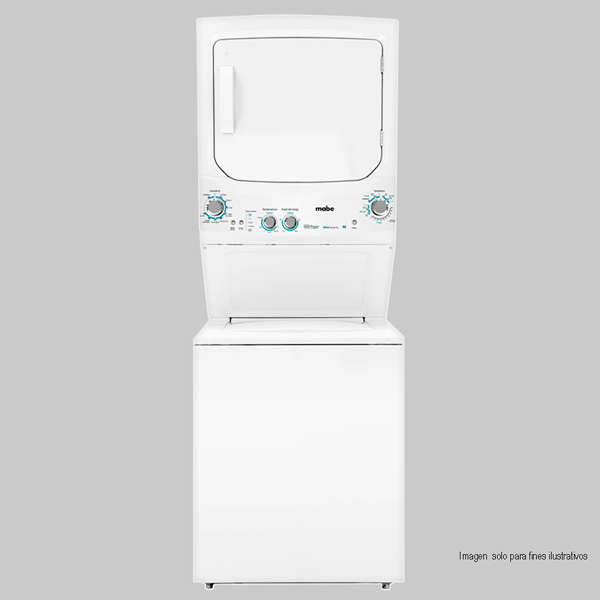 Centro de lavado a Gas de 24Kg MCL2440PSBB0 Mabe en color blanco