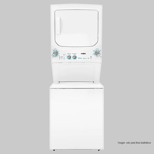 Centro de lavado a Gas de 24Kg MCL2440PSBB0 Mabe en color blanco