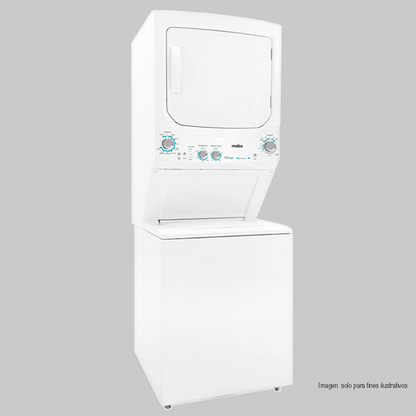 Centro de lavado a Gas de 24Kg MCL2440PSBB0 Mabe en color blanco
