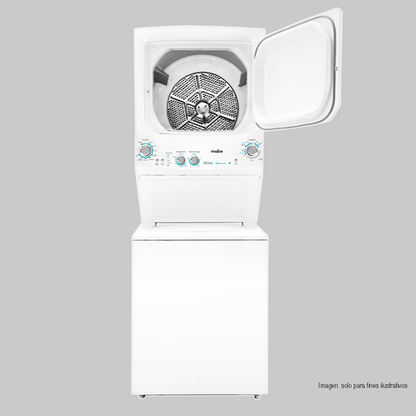 Centro de lavado a Gas de 24Kg MCL2440PSBB0 Mabe en color blanco