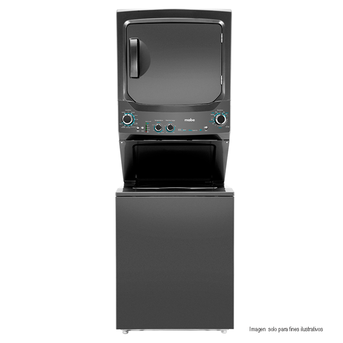 Centro de lavado a Gas capacidad 24Kg MCL2440PSDG0 Mabe en color Diamond Gray