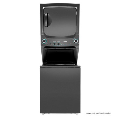 Centro de lavado a Gas capacidad 24Kg MCL2440PSDG0 Mabe en color Diamond Gray