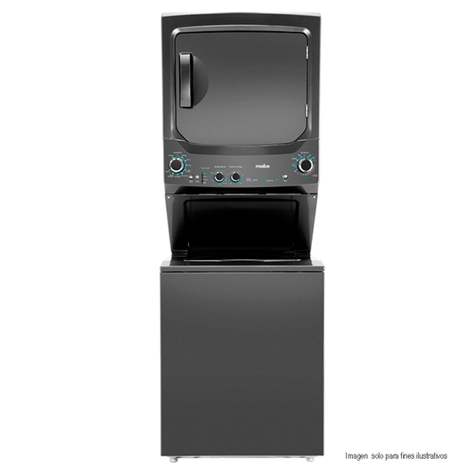 Centro de lavado a Gas capacidad 24Kg MCL2440PSDG0 Mabe en color Diamond Gray