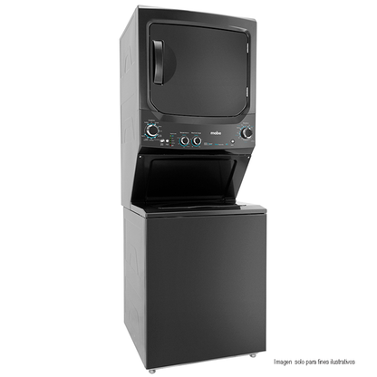 Centro de lavado a Gas capacidad 24Kg MCL2440PSDG0 Mabe en color Diamond Gray