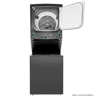Centro de lavado a Gas capacidad 24Kg MCL2440PSDG0 Mabe en color Diamond Gray