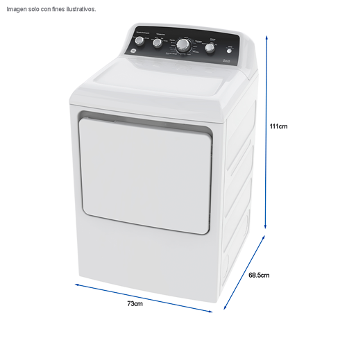 Secadora 22kg eléctrica SGE47N5MSSBT0 GE 4 niveles de temperatura