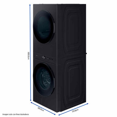 Centro de lavado WH22DBH570EVAP 22kg Samsung carga frontal Tecnología Smart, auto dispensador super velocidad.