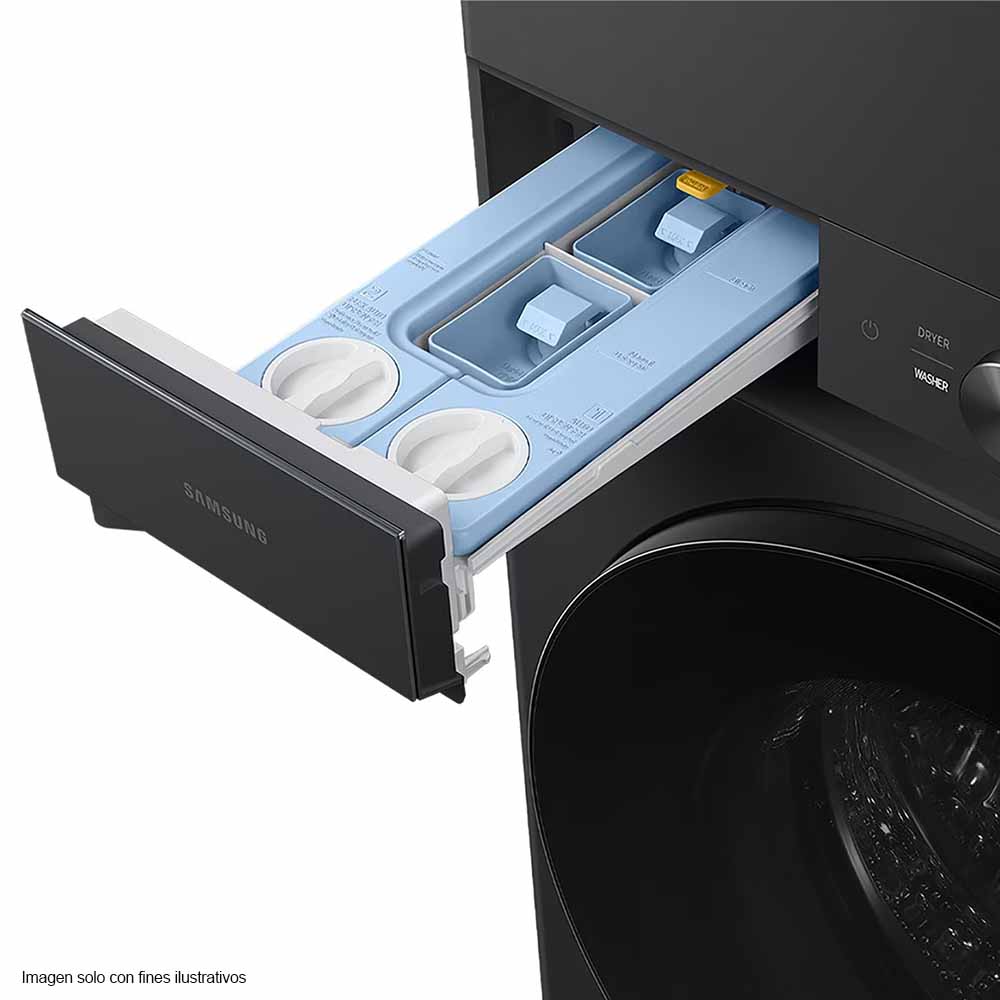 Centro de lavado WH22DBH570EVAP 22kg Samsung carga frontal Tecnología Smart, auto dispensador super velocidad.
