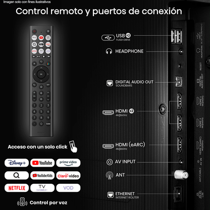 Televisor 50" Led Smart 50A6NV Hisense
