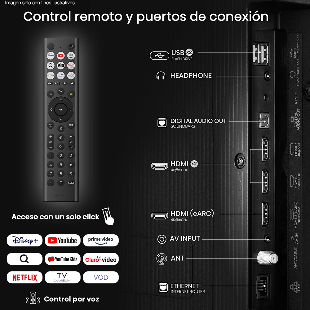 Televisor 50" Led Smart 50A6NV Hisense