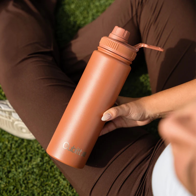 Termo para agua, 24 oz, CTHB24-9O, Cubitt, acero inoxidable, Terracota