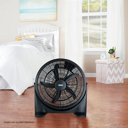 Ventilador de piso de 20" RCFAN50100 RCA 100W 5 aspas color negro