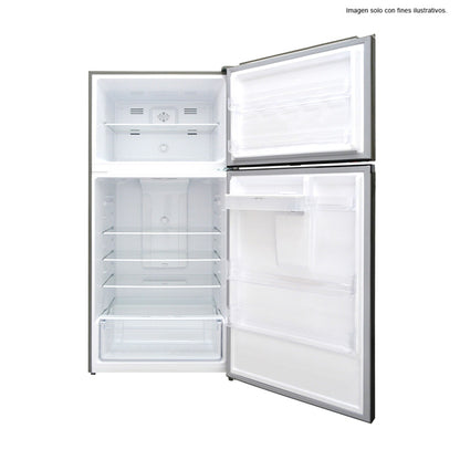 Refrigeradora RF-18IN80SD 18pc Top Mount inverter color gris con dispensador