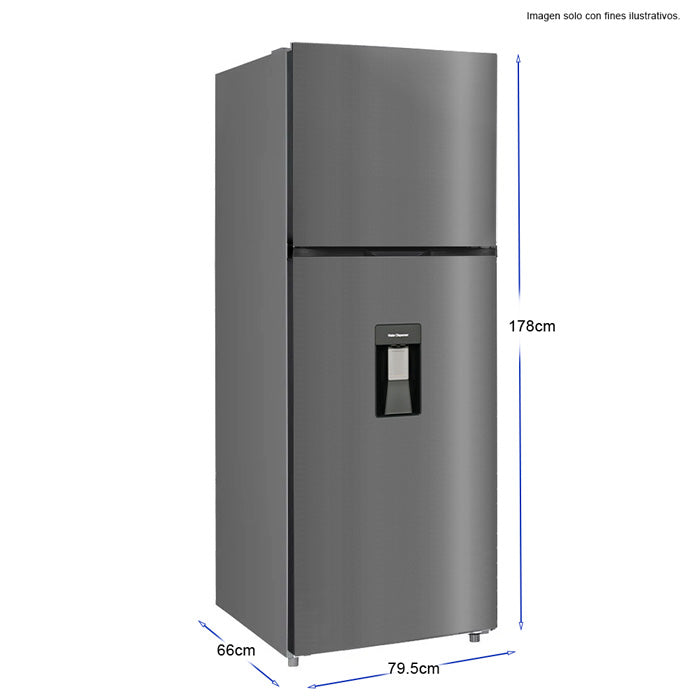 Refrigeradora RF-18IN80SD 18pc Top Mount inverter color gris con dispensador