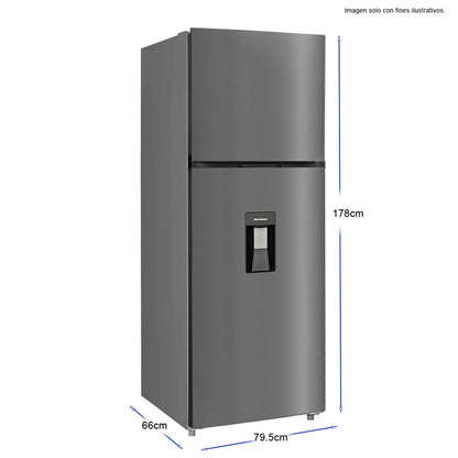 Refrigeradora RF-18IN80SD 18pc Top Mount inverter color gris con dispensador