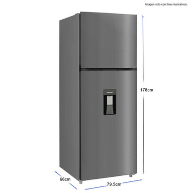 Refrigeradora RF-18IN80SD 18pc Top Mount  inverter color gris con dispensador