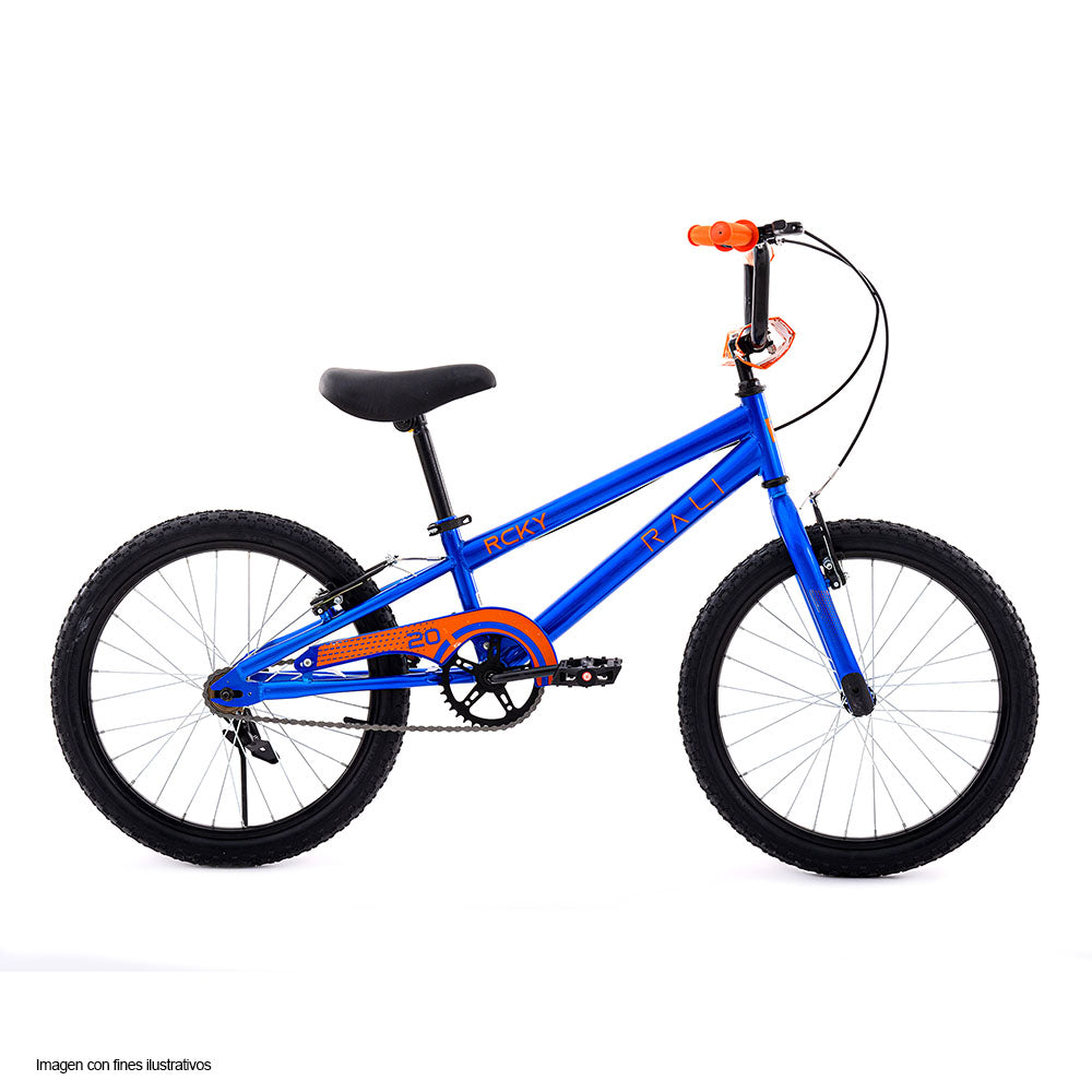 Bicicleta infantil BMX RCKY-20-A-4, llanta de 20", color azul Rali