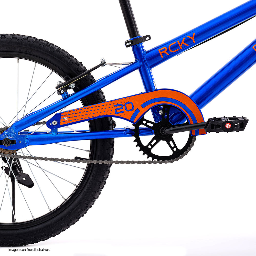 Bicicleta infantil BMX RCKY-20-A-4, llanta de 20", color azul Rali