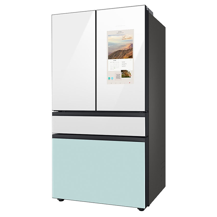 SAMSUNG BESPOKE FAMILY HUB PUERTAS FRANCESAS DOBLES, 29 CFT, DISPENSADOR INTERIOR  JARRA AUTOMÁTICA, HIELO AUTOMÁTICO, DOBLE REFRIGERACIÓN, AZUL MAÑANA BLANCO LIMPIO RF29BB8900JMAP