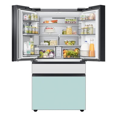 SAMSUNG BESPOKE FAMILY HUB PUERTAS FRANCESAS DOBLES, 29 CFT, DISPENSADOR INTERIOR  JARRA AUTOMÁTICA, HIELO AUTOMÁTICO, DOBLE REFRIGERACIÓN, AZUL MAÑANA BLANCO LIMPIO RF29BB8900JMAP