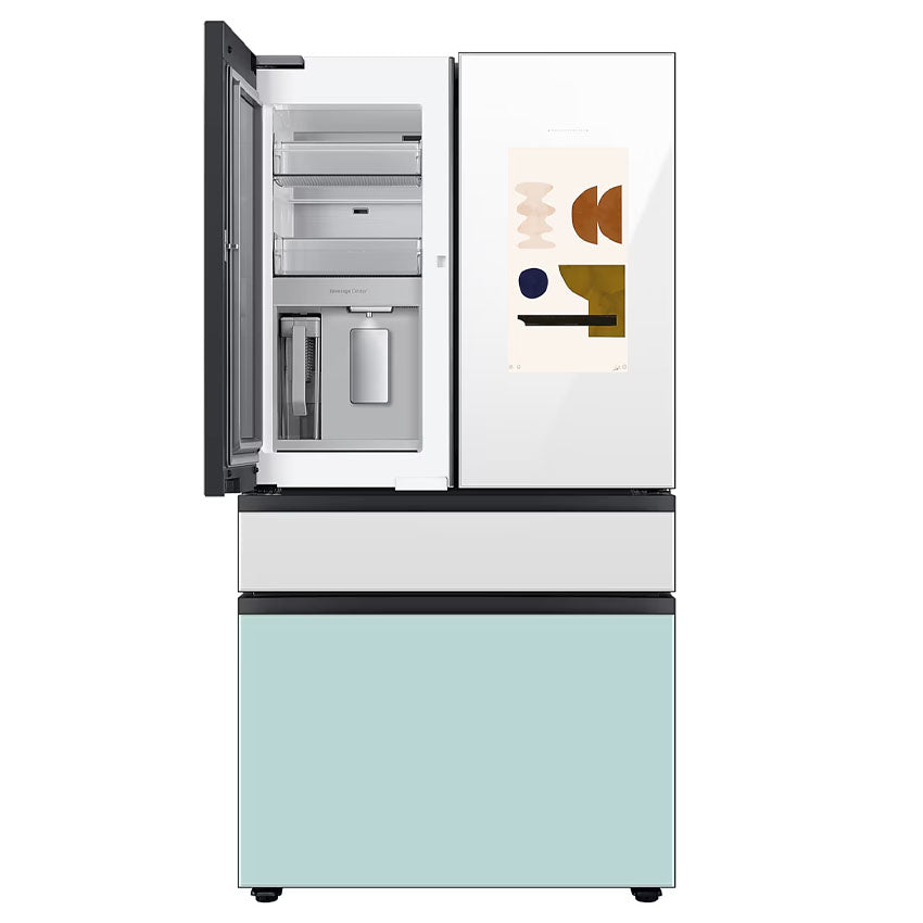SAMSUNG BESPOKE FAMILY HUB PUERTAS FRANCESAS DOBLES, 29 CFT, DISPENSADOR INTERIOR  JARRA AUTOMÁTICA, HIELO AUTOMÁTICO, DOBLE REFRIGERACIÓN, AZUL MAÑANA BLANCO LIMPIO RF29BB8900JMAP