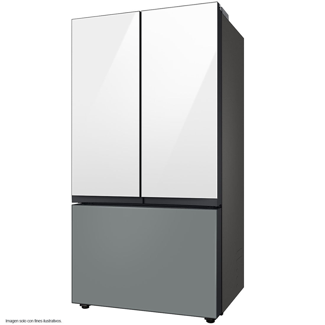 Refrigeradora 24pc Bespoke 3 Door FDR, RF24BB62006MAP Samsung, centro bebida, Wifi, color blanco + gris