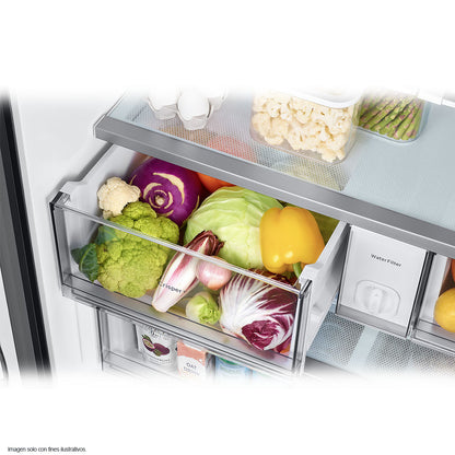 Refrigeradora 24pc Bespoke 3 Door FDR, RF24BB62006MAP Samsung, centro bebida, Wifi, color blanco + gris