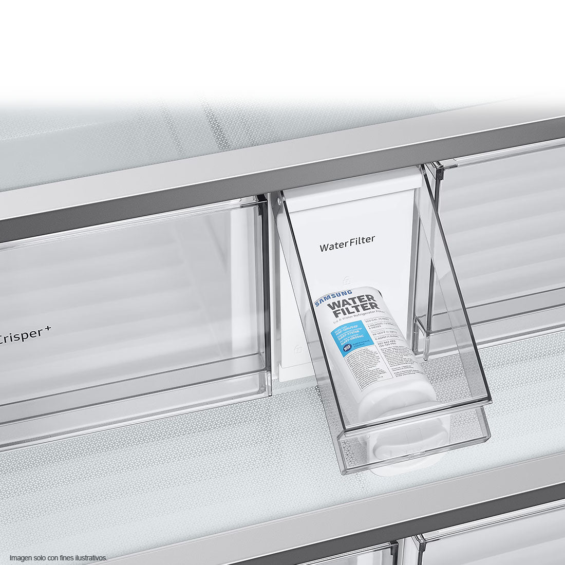 Refrigeradora 24pc Bespoke 3 Door FDR, RF24BB62006MAP Samsung, centro bebida, Wifi, color blanco + gris