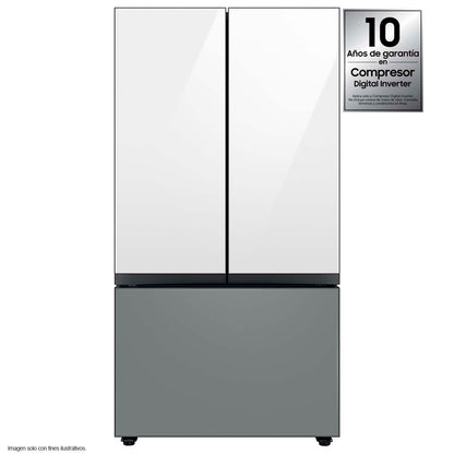 Refrigeradora 24pc Bespoke 3 Door FDR, RF24BB62006MAP Samsung, centro bebida, Wifi, color blanco + gris