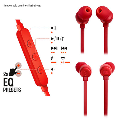 Auriculares Tune 310C USB-C JBL color rojo JBLT310CREDAM