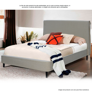 Cama Queen RUL-1794BBE color beige