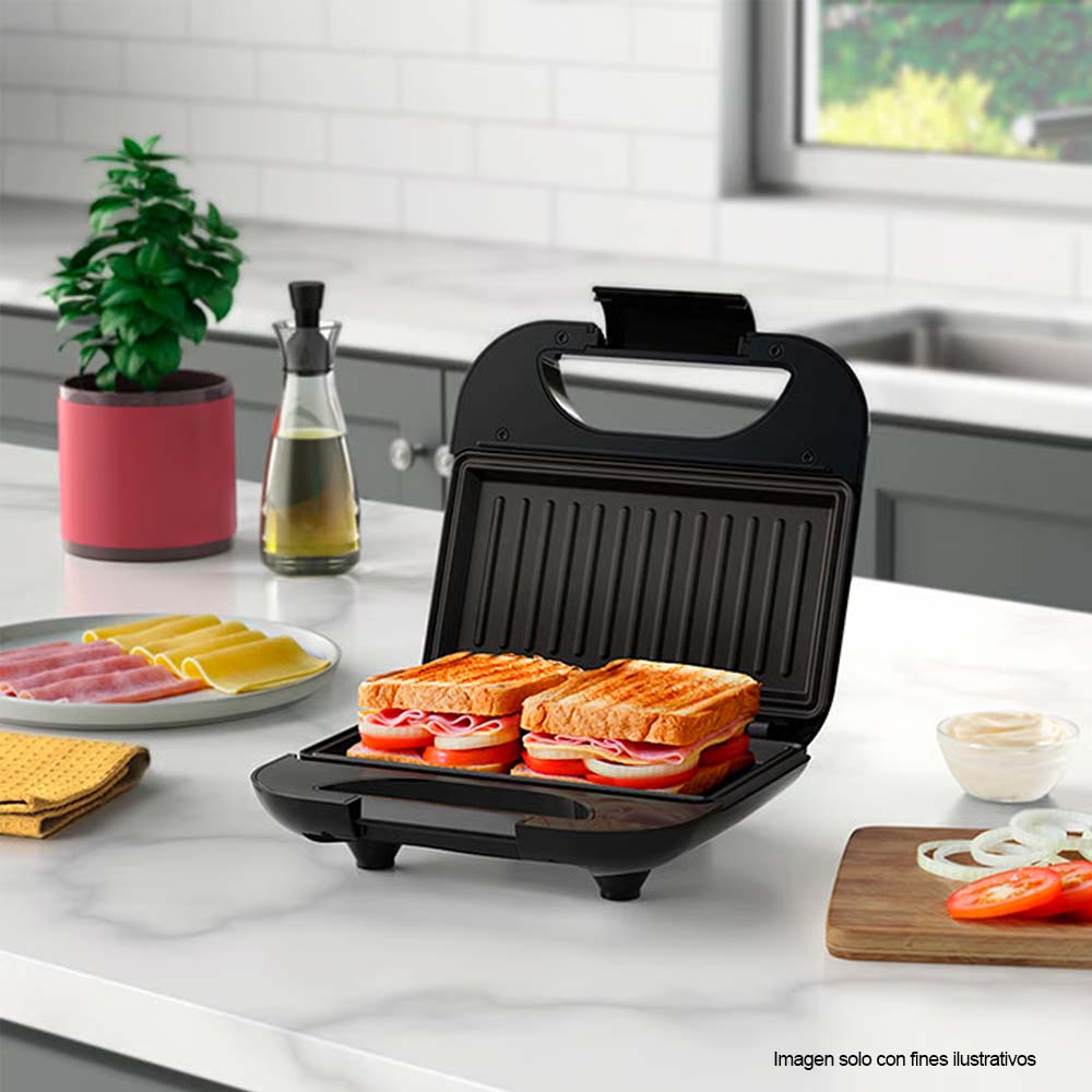 Sandwichera FSG20 Frigidaire acabado acero inoxidable, 2 placas calefactoras antiadherentes