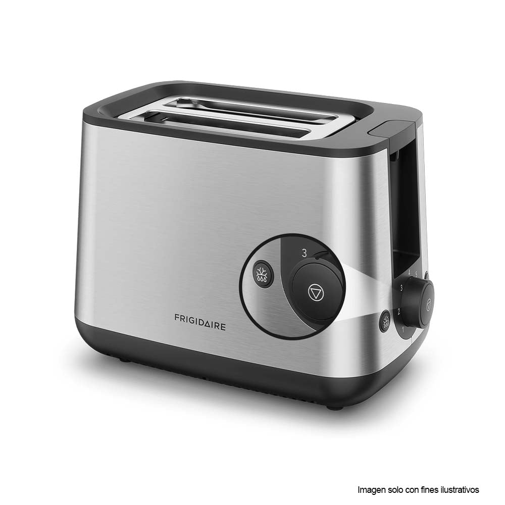 Tostadora de 2 panes FTS25 Frigidaire, 7 niveles de potencia, acero inoxidable