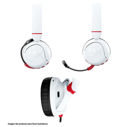 Auriculares inalámbricos HYPERX CLOUD MINI KIDS WIRELESS color blanco