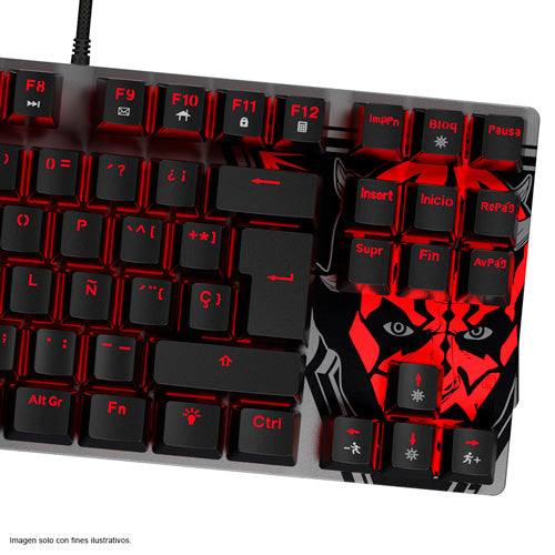 Teclado Gaming retroiluminado Ballista PKS-S080DS-S para video juegos Primius