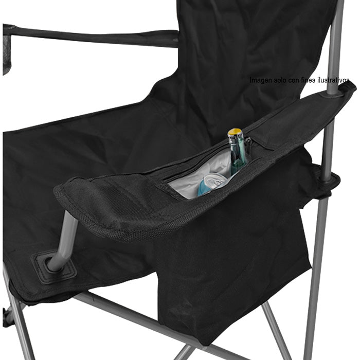 Silla plegable WS-6-001 Walk Safari para acampar en color negro