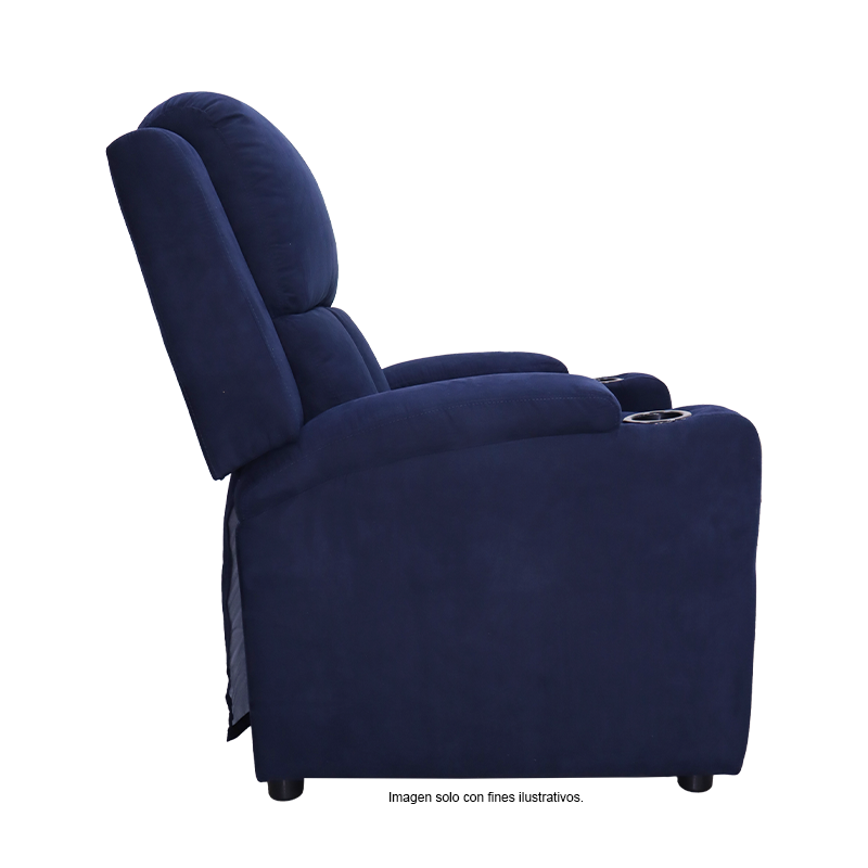 Sillón reclinable 857-1423352, color tono azul