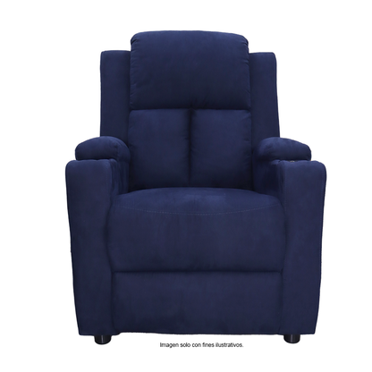 Sillón reclinable 857-1423352, color tono azul