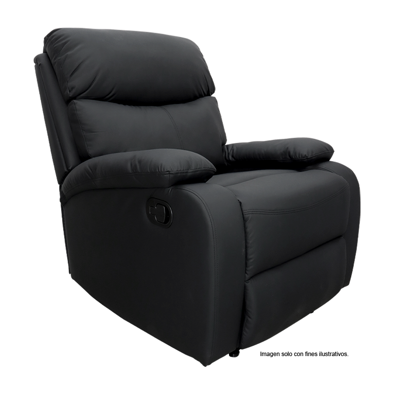 Sillón reclinable 857-GISELLEN, color tono negro