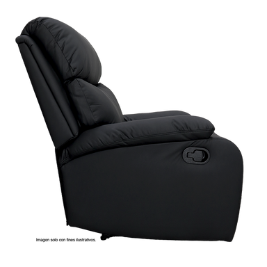 Sillón reclinable 857-GISELLEN, color tono negro