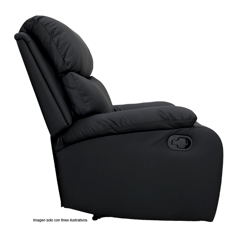 Sillón reclinable 857-GISELLEN, color tono negro