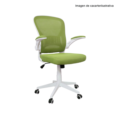 Silla de oficina 853-5043M1V color en tono verde limón