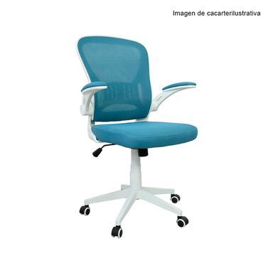 Silla de oficina 853-5043M1A color en tono celeste