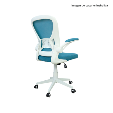 Silla de oficina 853-5043M1A color en tono celeste