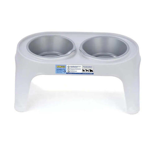 Comedor para perro 13825-XP razas medianas color gris mate